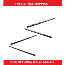 Inner & Outer Window Sweep Felt Seal Weatherstrip 4 Pc Kit Set for Chevy Truck