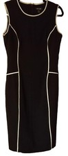 EPISODE Little Black Dress With White Trim, 8, Vgc