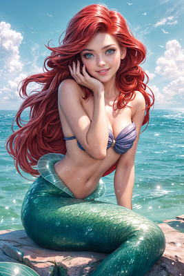 ARIEL THE LITTLE MERMAID Fine Art Print 13x19 Limited Edition 1 of