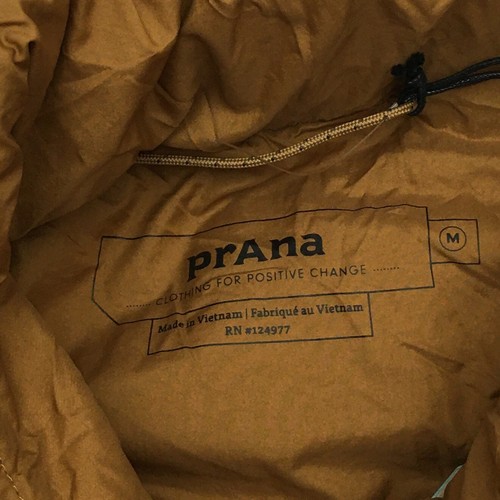 NEW Prana Men's Puffer Jacket North Palisade Gold Walnut Down Filled Medium - Picture 4 of 9