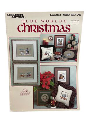 Olde Worlde Christmas Leisure Arts 430 Holiday Cross Stitch Pattern Book