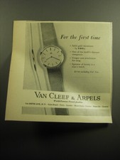 Pubblicità Orologio Van Cleef & Arpels Ebel 1958 - Per la prima volta