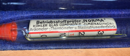 VINTAGE HIGH PROOF ALCOHOL CONTENT HYDROMETER SET GLASS GERMANY - Picture 3 of 10