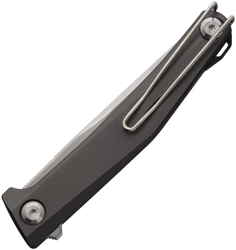 Складной нож Real Steel Teres 3,13 дюйма Nitro V со стальным лезвием с серой алюминиевой ручкой - Изображение 3 из 3