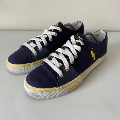 RALPH LAUREN Trainers Canvas Plimsolls Mens UK EUR 41 Lace Up Shoes  Casual UK