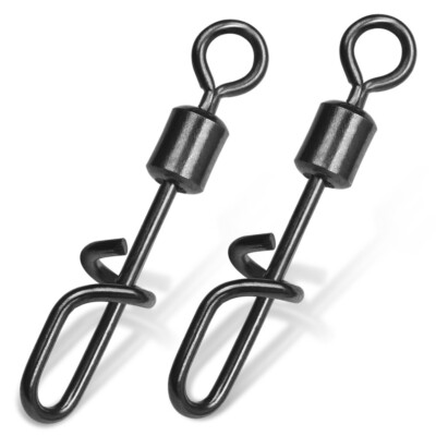 25~100 Pcs Rolling Fishing Swivels Coastlock Snaps Fishing line lures Connector