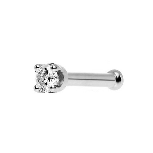 5 Pcs CZ L Bend Screw Bone Nose Studs Surgical Steel Pin Nose Ring 20G Piercing - Picture 11 of 28