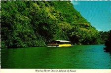 Vintage Postcard 4x6- Wailua River Cruise, Kauai, HI