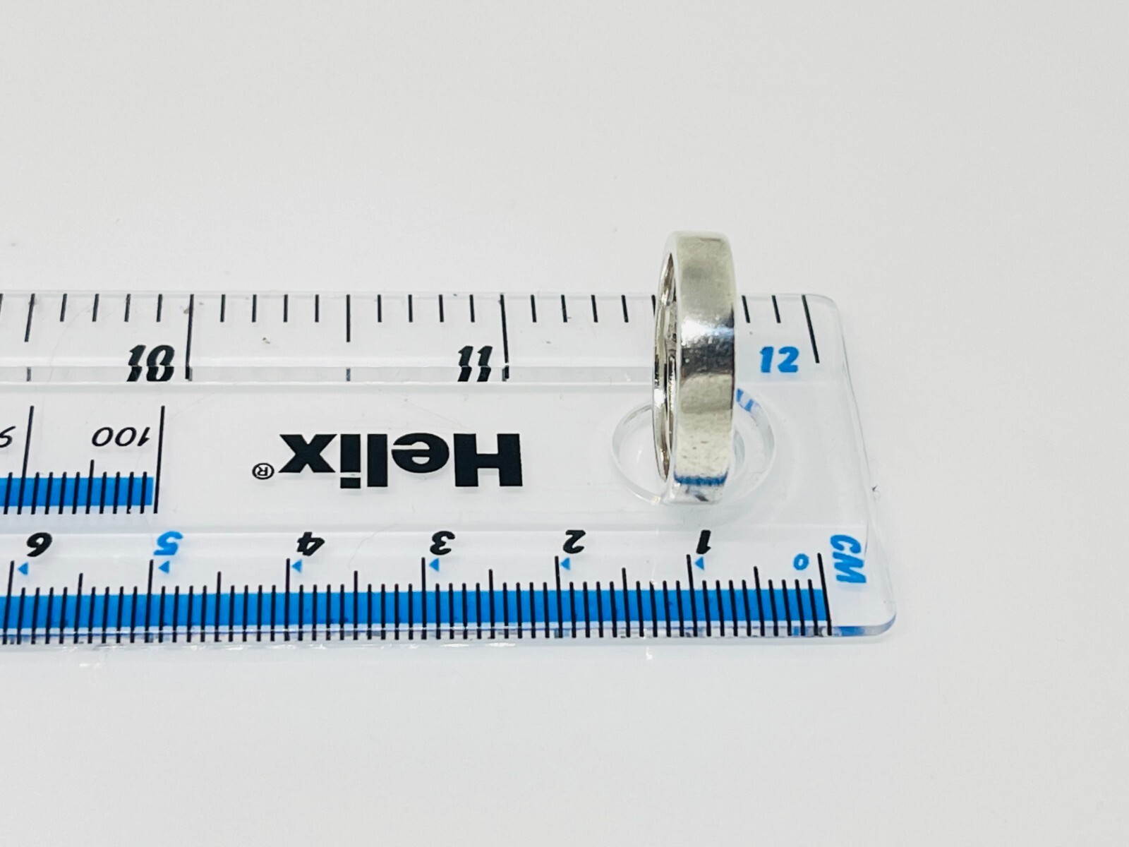 Fabulous Solid Flat Band Ring 925 Silver Size N1/… - image 9