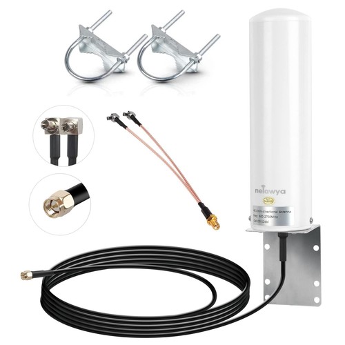 Nelawya Antenne réseau 4G LTE High Gain 10-12 dBi longue portée avec fiche SM...