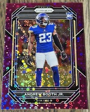 Andrew Booth Jr. 2022 Panini Prizm #387 Purple No Huddle Rookie Color Match! /35