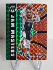 2020-21 Panini MOSAIC "RUSSELL WESTBROOK" #4 GREEN JAM MASTERS Insert WIZARDS 🔥