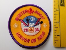 GIRL GUIDES CANADA PATCH LONDON ONTARIO WINTER MAGIC 2008 SKI BADGE COLLECTOR