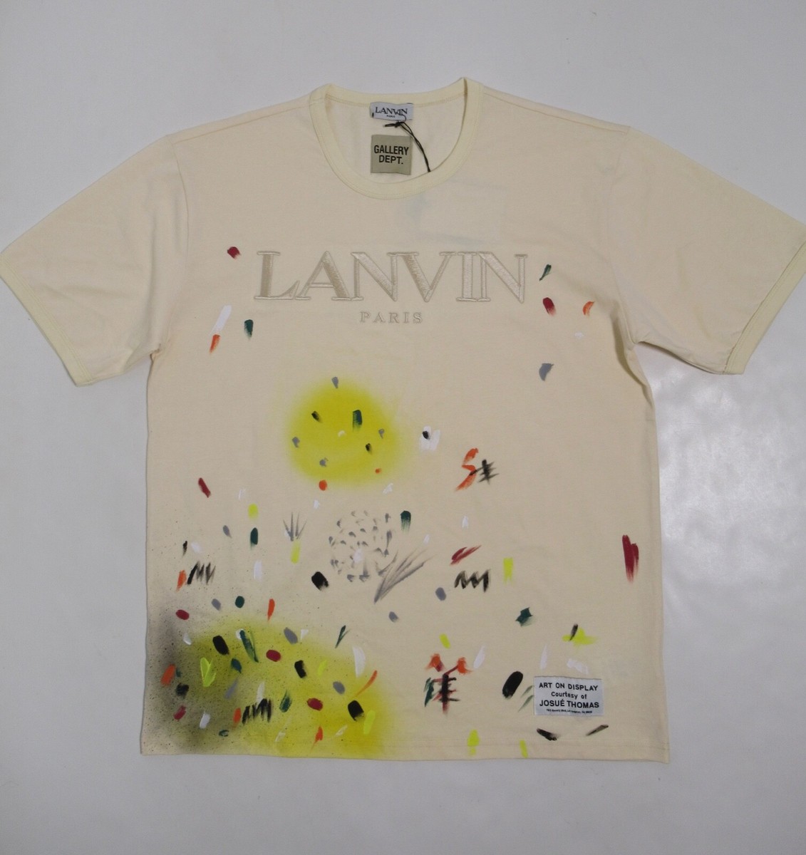 Gallery Dept x Lanvin Relaxed Hand Painted Washed T.shirt Yellow