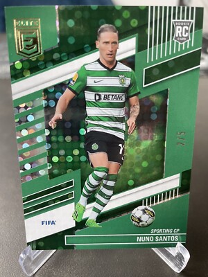 Nuno Santos Sporting Limit To /5 Green Disco 2022-23 Panini Donruss Elite FIFA