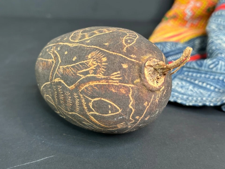 Old Australian Aboriginal Kimberley Carved Boab Nut - image 4 of 4