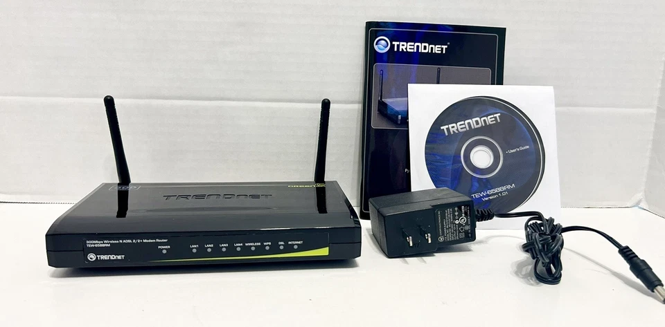 TRENDnet TEW-658BRM 300Mbps Wireless N ADSL 2/2+ Modem Router - Image 3 of 4