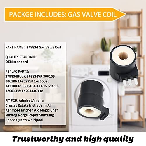 Kenmore/Whirlpool/Maytag Gas Dryer Repair Kit Igniter Coil Flame