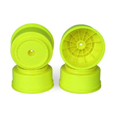 DE Racing Borrego Short Course Wheels +3mm Asscociated SC6.1 SC6.2 SC10 Yellow
