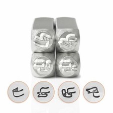 ImpressArt Banner Ends Stamp Pack, For Hand Stamping, 6mm