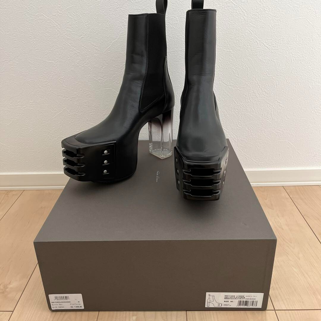 靴 Rickowens grilled platforms kiss boots rick owens grilled platforms kiss boots