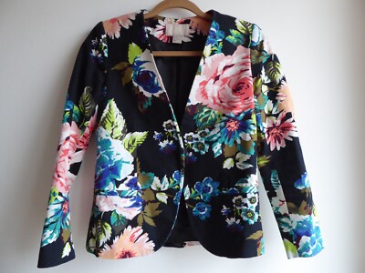 H&M Trend Blazer Blumen Größe 34