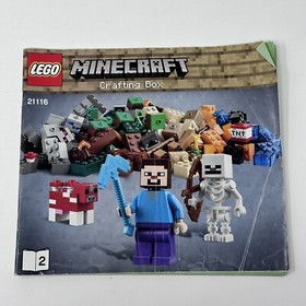 LEGO 21116 Minecraft Crafting Box Instruction Booklet Manual Book 1 and 2 Only