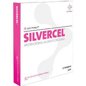 Systagenix Silvercel Antimicrobial Alginate Dressing 4-1/4'' x 4-1/4'' PK/10
