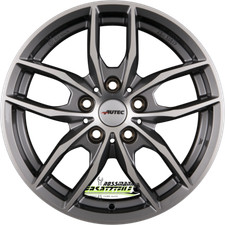 4x Autec Typ BV - Bavaris titansilber poliert 8x19 ET57 - LK5/112 ML66.6 Felge