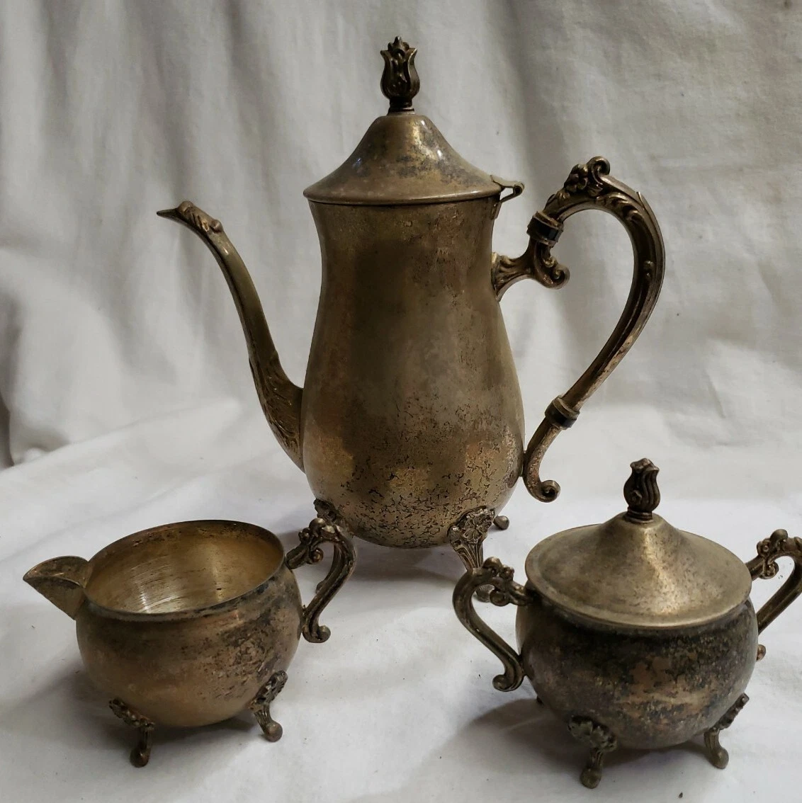 Silver plated coffee and tea set top