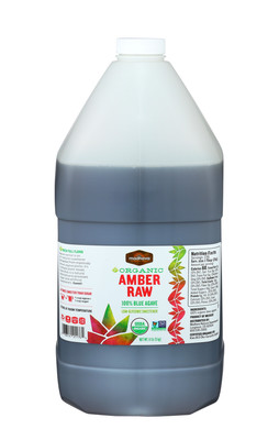 Madhava Organic Amber Raw 100% Blue Agave, 76 Ounce Jug, 4 Jugs Per Case
