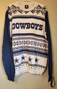 NWT Dallas COWBOYS NFL Team Apparel Ugly Knit Christmas Football Sweater X-Large 701535299104 | eBay