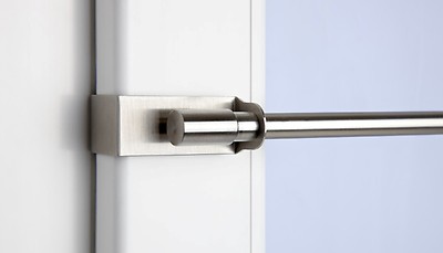 CG Klemmstange easy fix Klemmfix Gardinenstange ausziebar weiß edelstahl optik