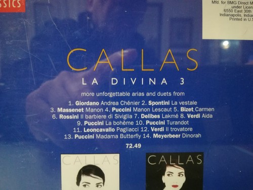 CALLAS LA DIVINA 3 - CD STAMPA U.S.A. 1994 - Bild 3 von 9