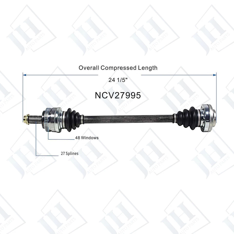 Juego de ejes de eje trasero OE par CV para 92 93 94 95 96 97 98 BMW 318i 318is L4 tracción trasera Foto 2 de 4
