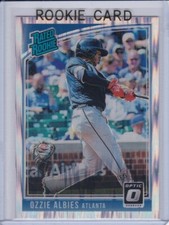 OZZIE ALBIES ROOKIE CARD $$ PRIZMS SHOCK Atlanta Braves 2018 DONRUSS OPTIC RC!