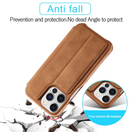 Slim Leather Wallet Case Stand Flip Cover for iPhone 16e/15/14/13/12/11 XR SE 8 - Picture 10 of 27