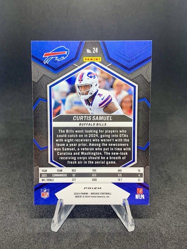 CURTIS SAMUEL 2024 Panini Mosaic RED MOSAIC PRIZM #24 SP Bills 🔥🔥🔥! - Bild 2 von 2