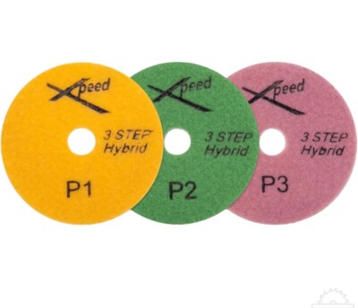 4'' Diamond Polishing Pads for Granite, Quartz, Marble, Quartzite, Stone - 3PK