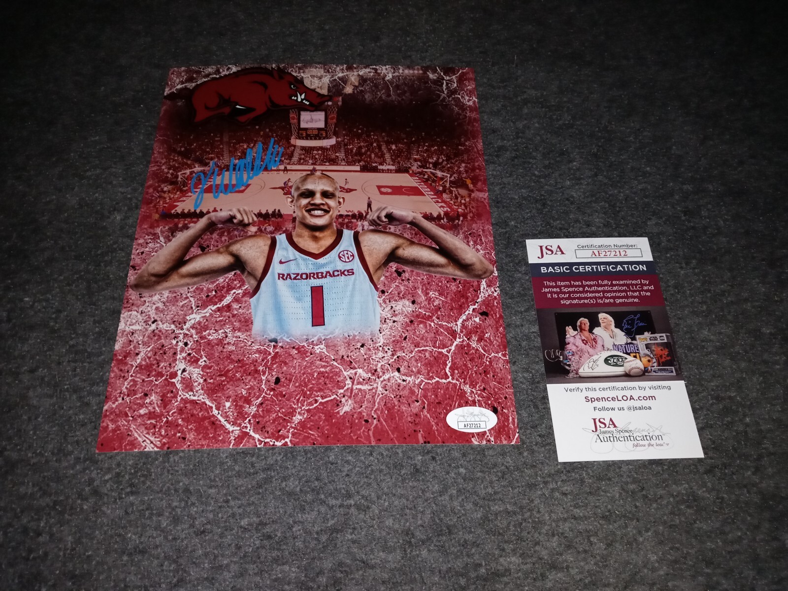 jordan walsh Autographed Signed Arkansas Razorbacks 8x10 Jsa 