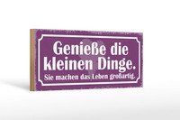 Holzschild Spruch 27X10 Cm GenießE Die Kleinen Dinge Sie Deko Schild Wooden Sign