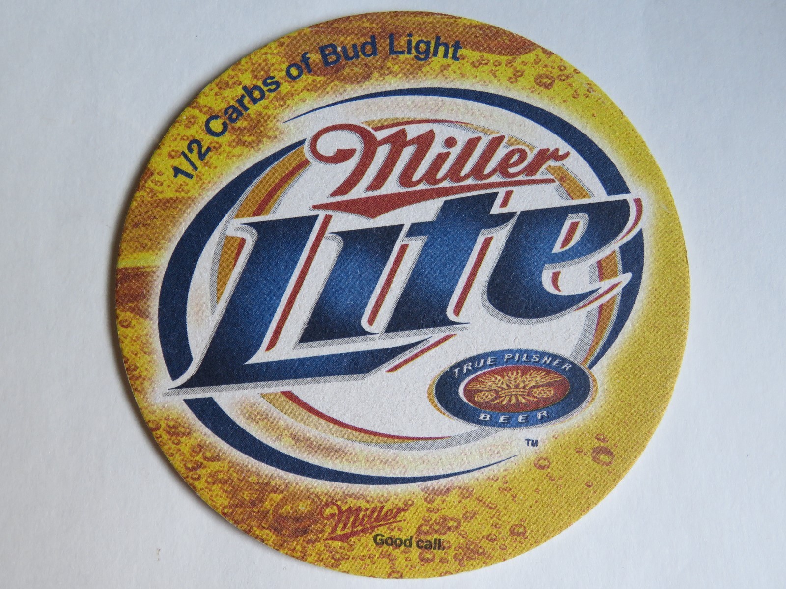 BEER Collectible Pub COASTER MILLER Brewing Lite Pilsner 19542004