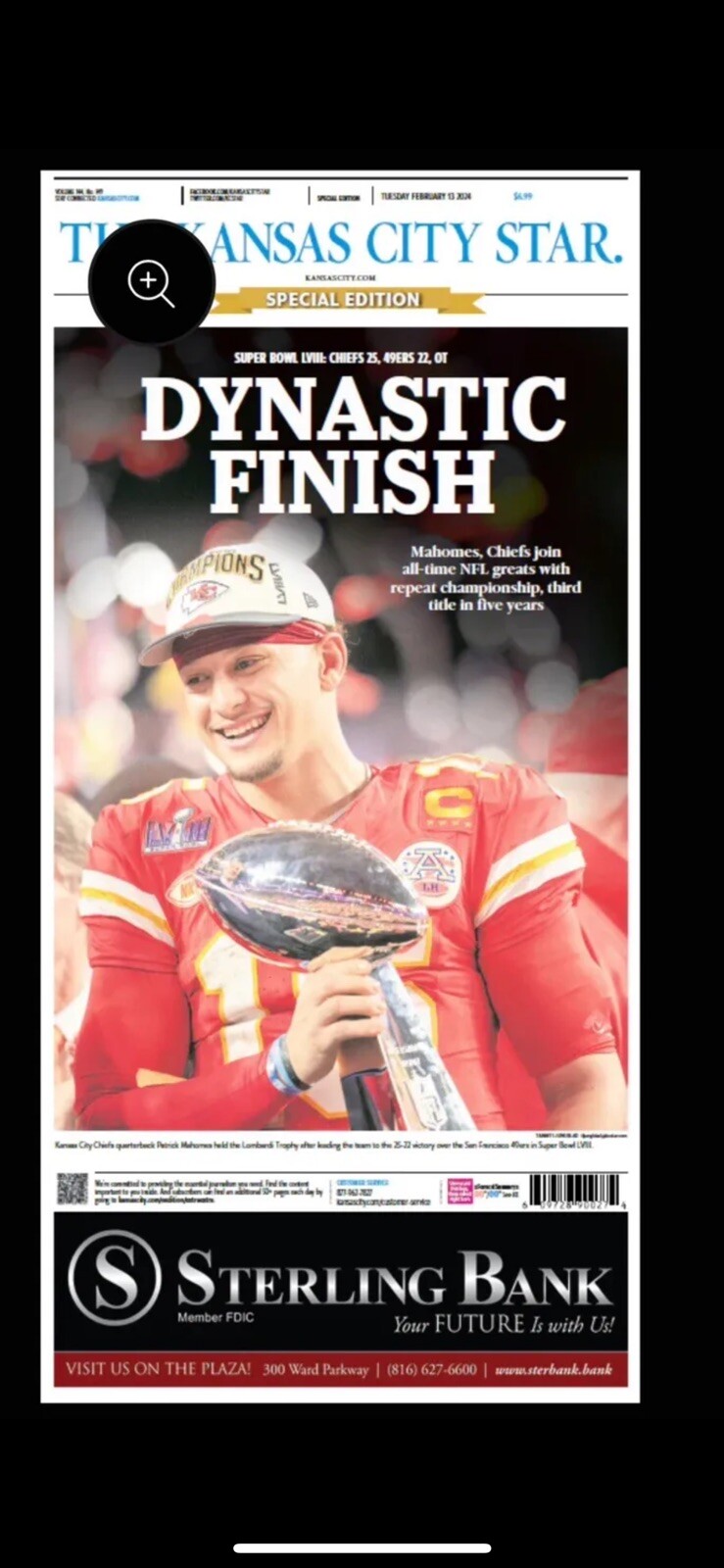 2-13-24-super-bowl-kansas-city-star-newspaper-chiefs-49ers-special