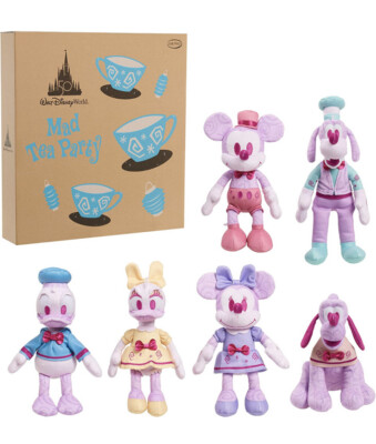 Disney Mad Tea Party 9  Plush 6 Pack Mickey, Donald, Pluto, Minnie, Goofy Amazon
