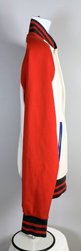 Polo Ralph Lauren USA Varsity Jacke Herren Small Rot Weiß Blau Polyester Baumwolle - Bild 4 von 6