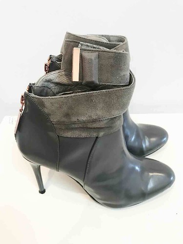 Größe Stiefeletten Ginger Designer Leder 36 Graue Smart Damen 6T0nZWqx