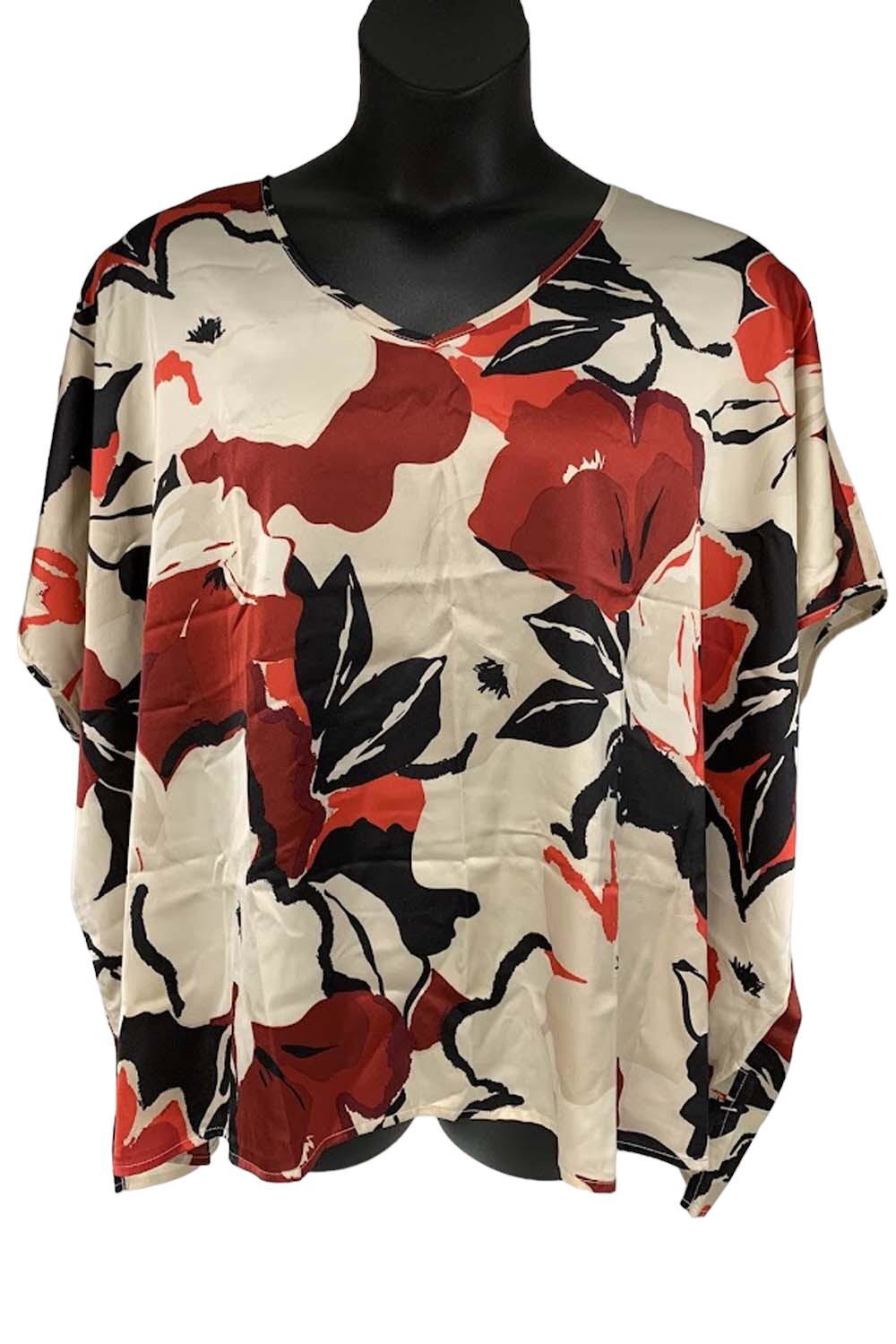 Шикарный атласный шарф с принтом IMAN Global, топ цвета слоновой кости, комбинированный