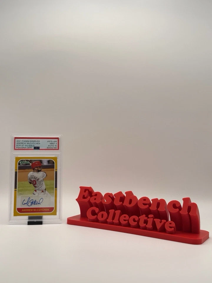 2021 Panini Donruss Andrew McCutchen Retro ‘87 SG-Gold Auto 2/3 PSA 9/10 - Image 4 of 4