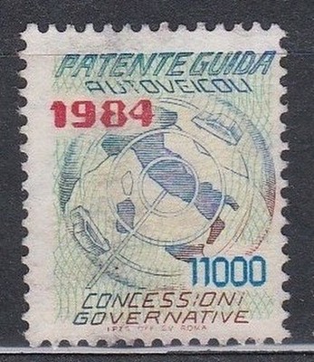 ITALY 1984 - stamp mark for driving license