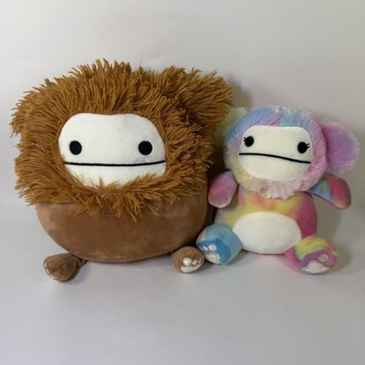 Squishmallow Bigfoot LOT of 2 Benny Zaylee Yeti Plush 